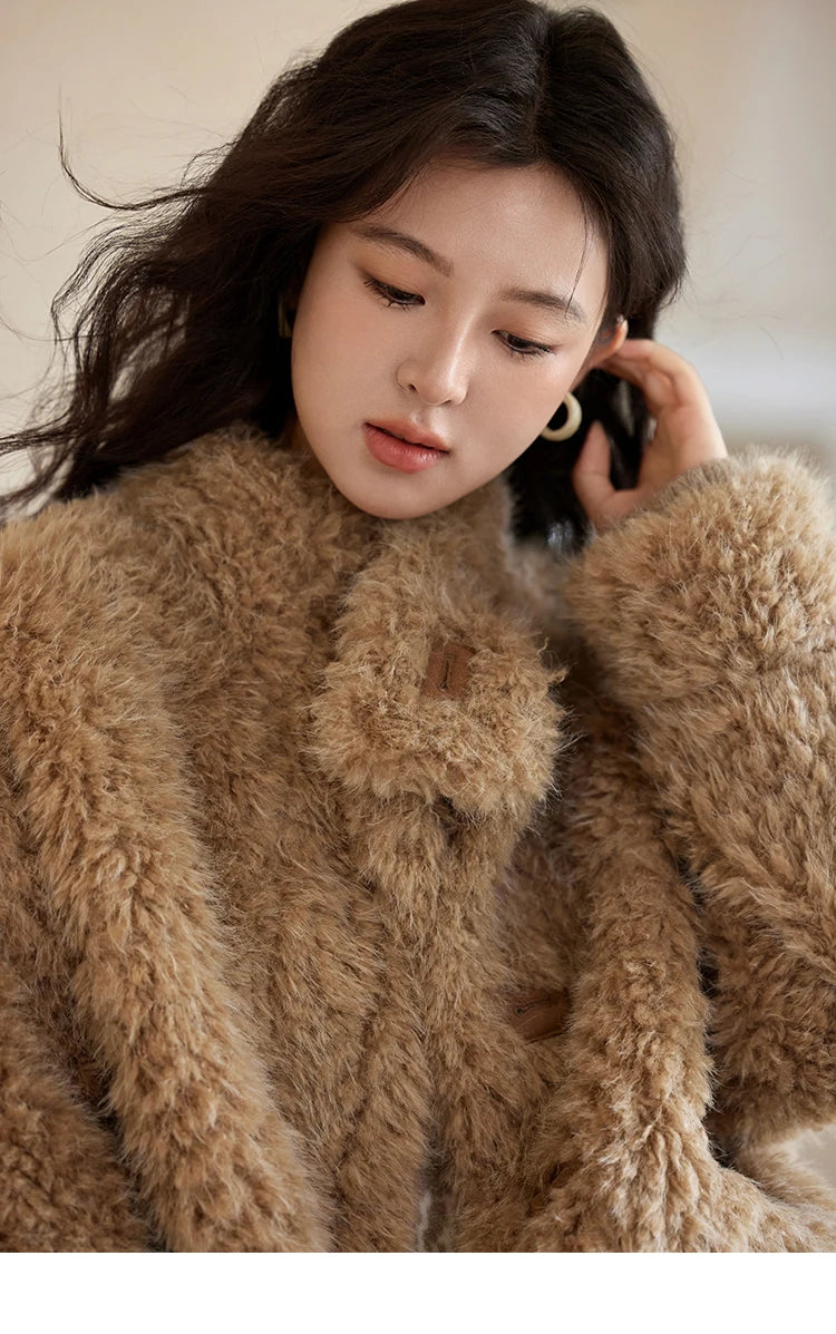 MISHOW Faux Fur Jacket Turn Down Collar Reversible MXD55W0648