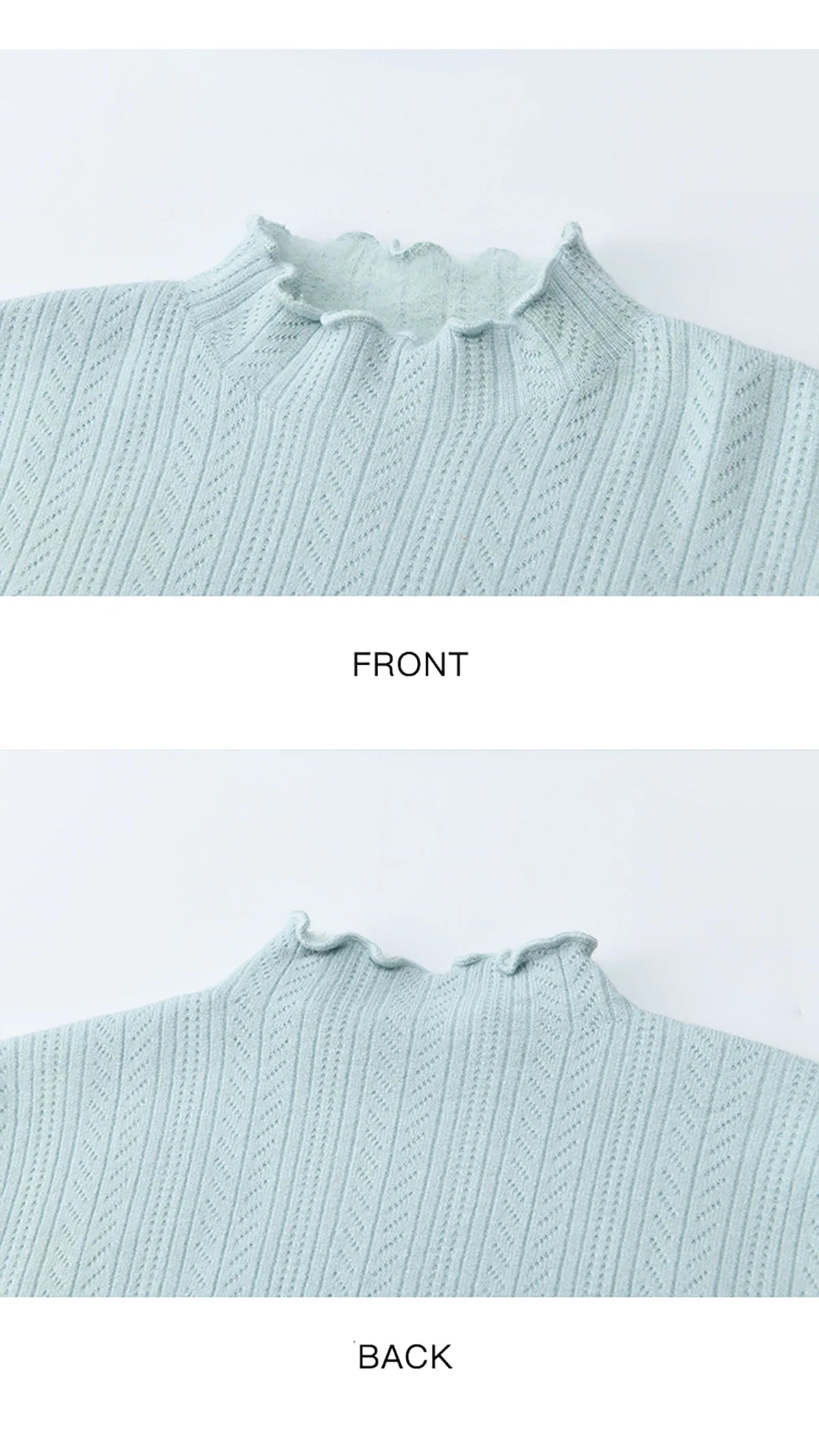 Mishow One Piece Velvet Mock Neck Knitted Top MXE88Z2597