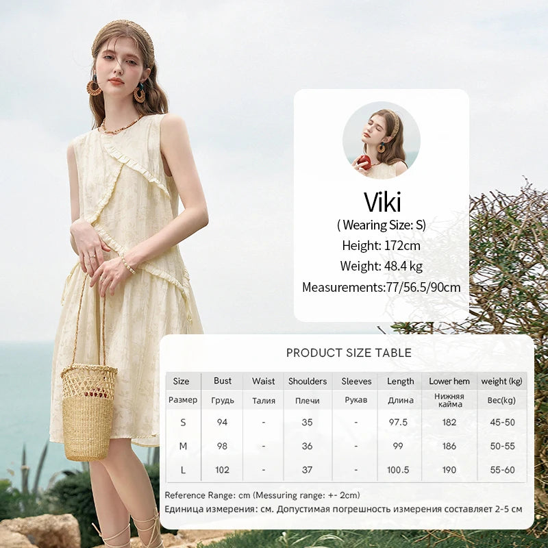 Mishow French Auricularia Edge Lace-Up Vest Dress MXD26L1821