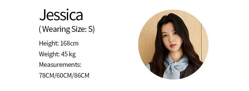 Mishow Light Blue Shirt & Brown Vest Skirt Suit MXE47T1408