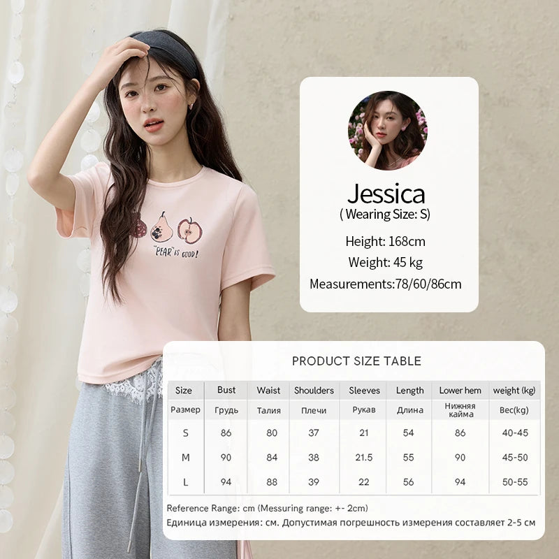 Mishow Cartoon Print Slim Office Tee MXE33T0500
