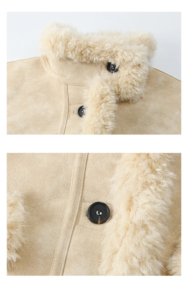 MISHOW Faux Fur Jacket Turn Down Collar Reversible MXD55W0648