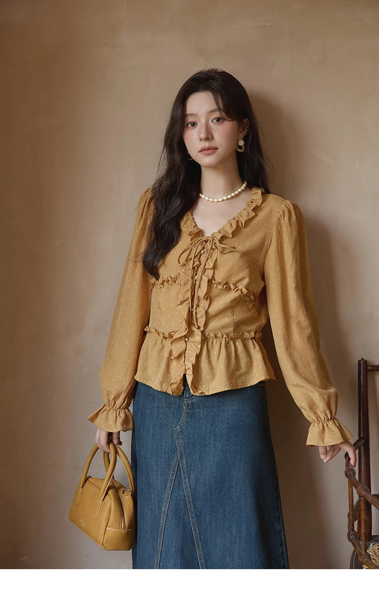 MISHOW High Waist Slim Denim Skirt Pocket Rear Hem Split MXE41B2379