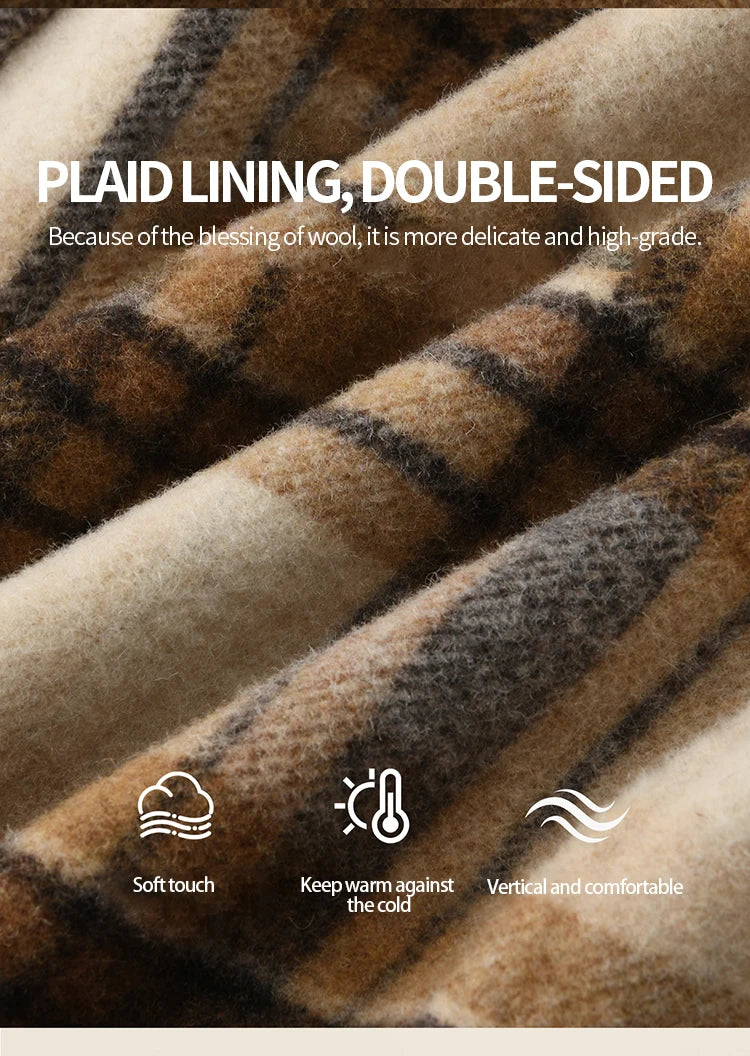 Mishow Plaid Double-Faced Wool Coat MXE89W0898