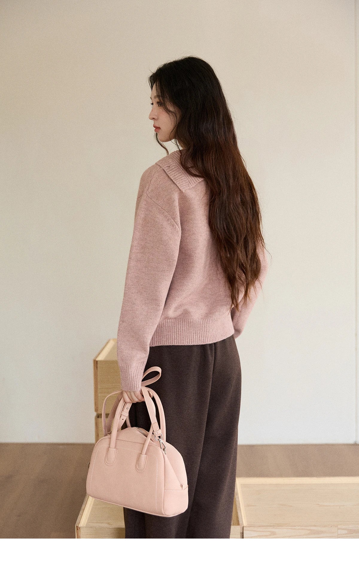 Mishow Plant Jacquard Turtleneck Pullover MXE86Z2658