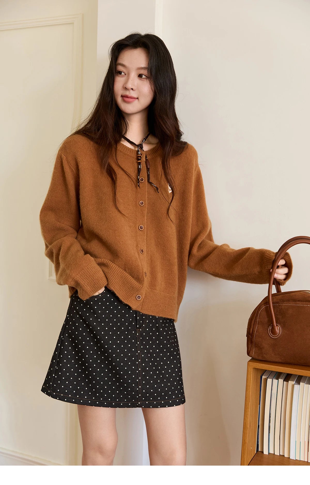 Mishow Retro Flower Embroidery Buckle Cardigan MXE46Z2588