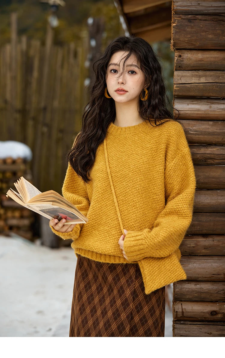 Mishow Oversized Sweater with Matching Bag MXD57Z1083