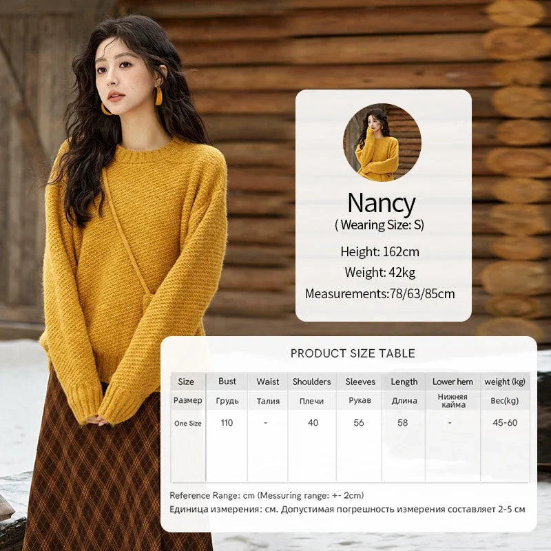 Mishow Oversized Sweater with Matching Bag MXD57Z1083