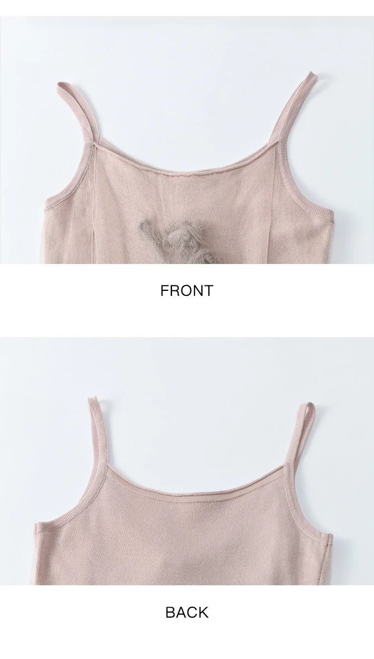 Mishow French Color Matching Knit Camisole Dress MXE13L2082