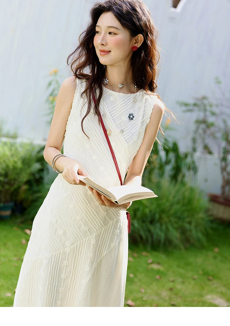 Mishow Asymmetric Lace Fishtail Flower Dress MXE35L2301