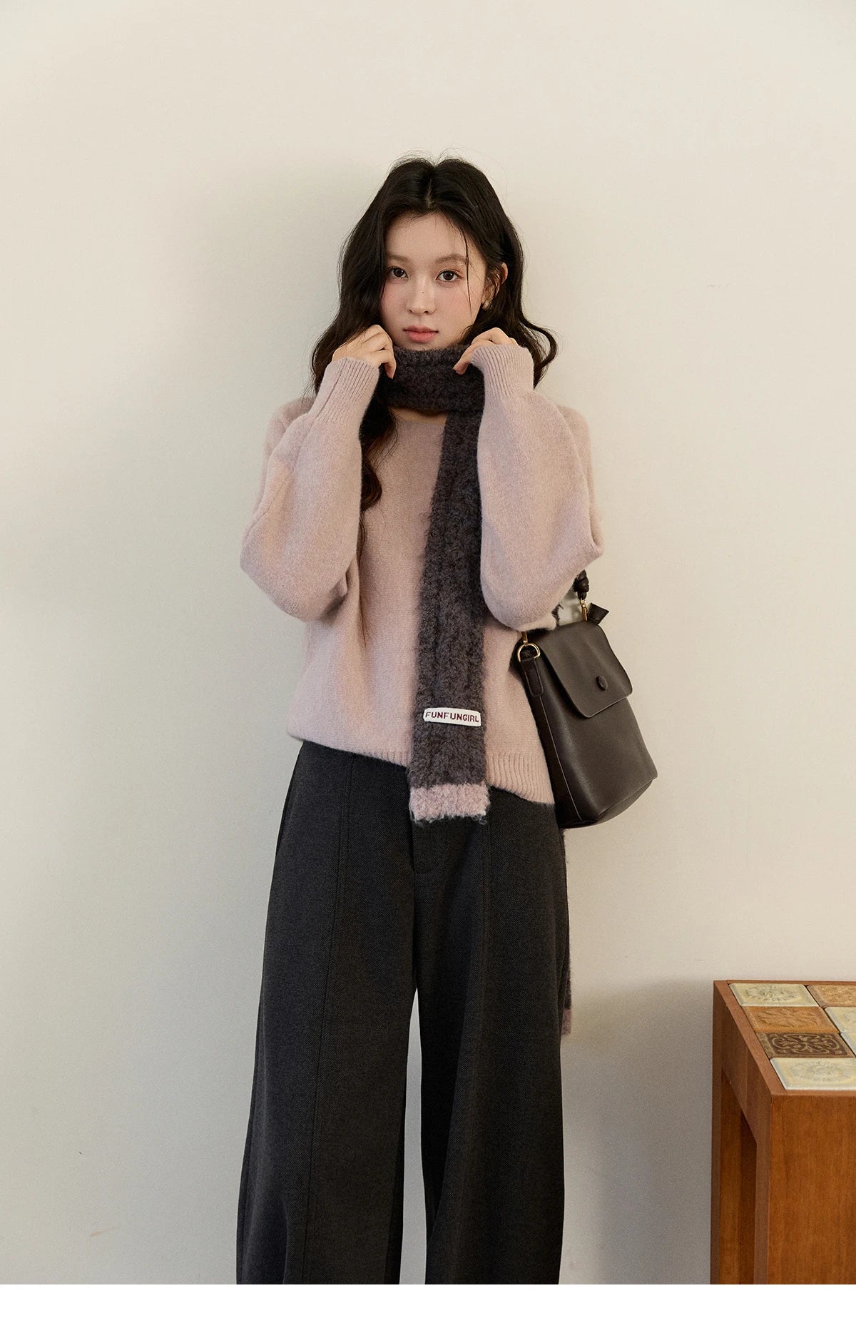 Mishow Boat Neck Lantern Sleeve Pullover MXE94Z2984