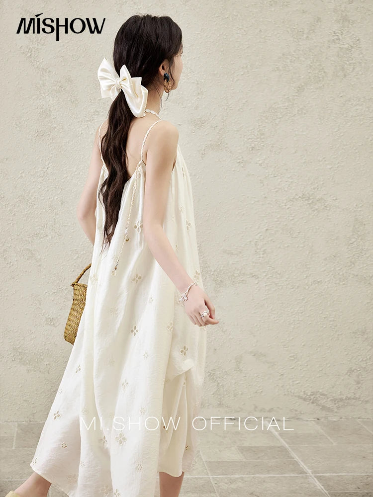 Mishow Sleeveless Hollow Embroidery Camisole Dress MXE15L2142