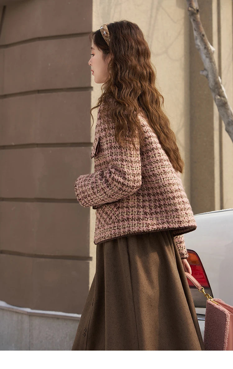 Mishow Luxury Wool Blend Tweed Jacket MXC57Y0021