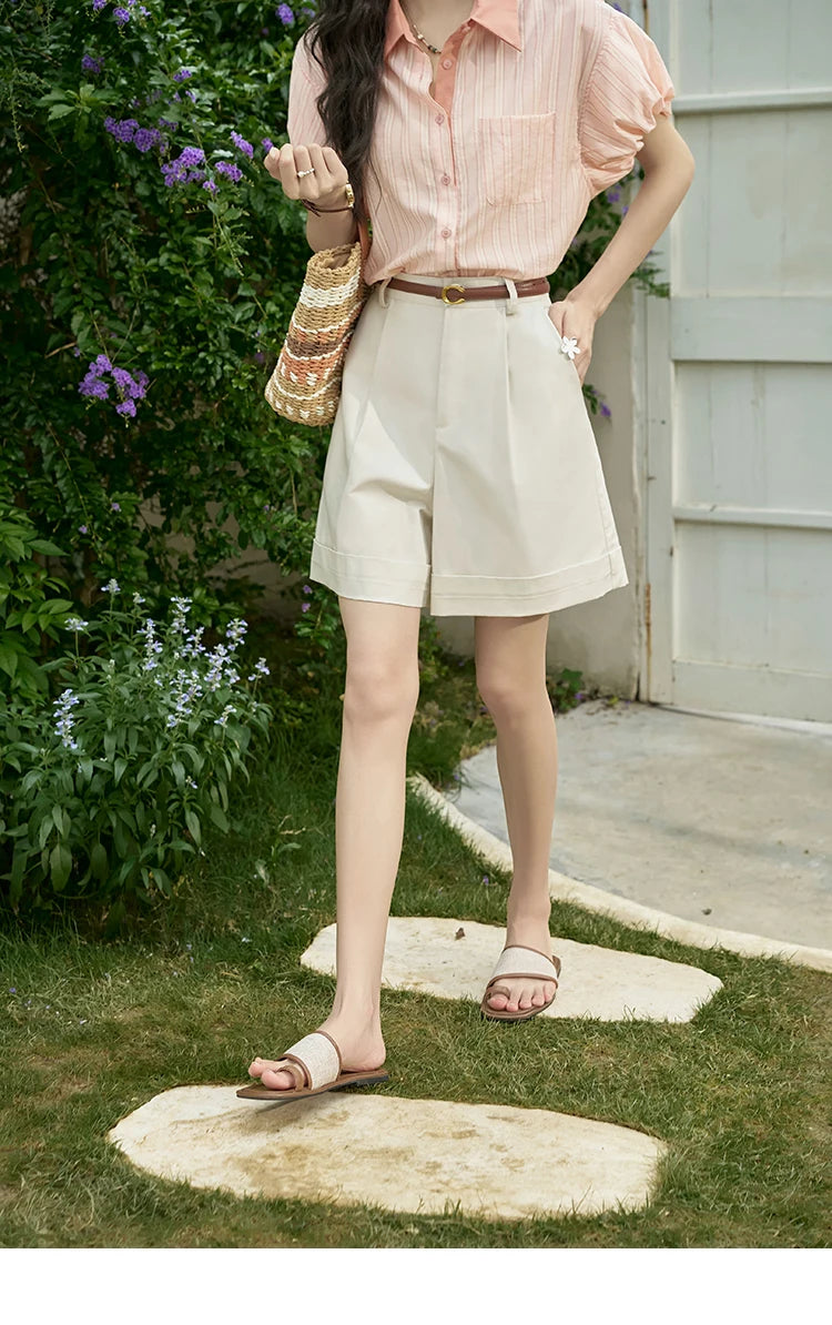 Mishow High Waist Slim A-Line Suit Shorts MXD28K0647