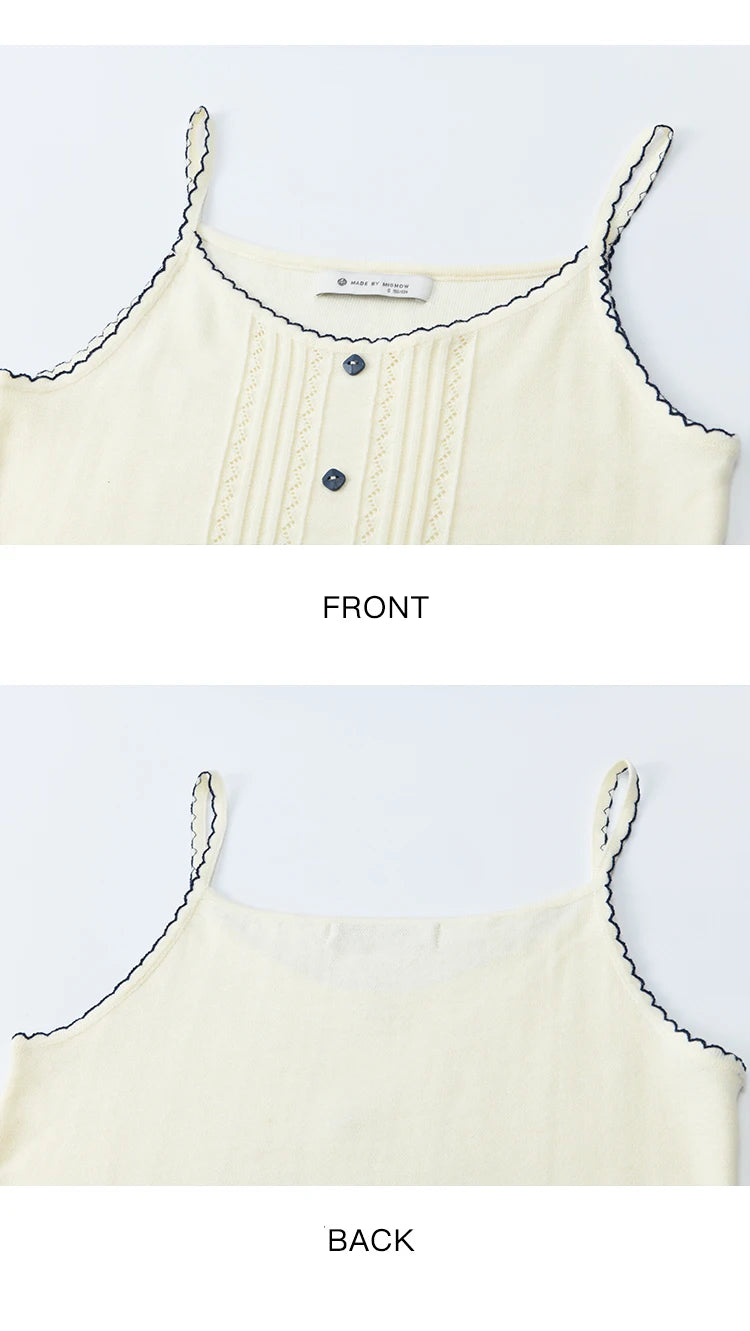 Mishow Apricot Knit Cardigan & Camisole Wool Set MXE43T0726