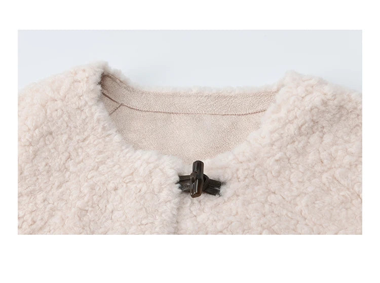 MISHOW French Style Round Neck Jacket Toggle Button Loose MXE87W0988