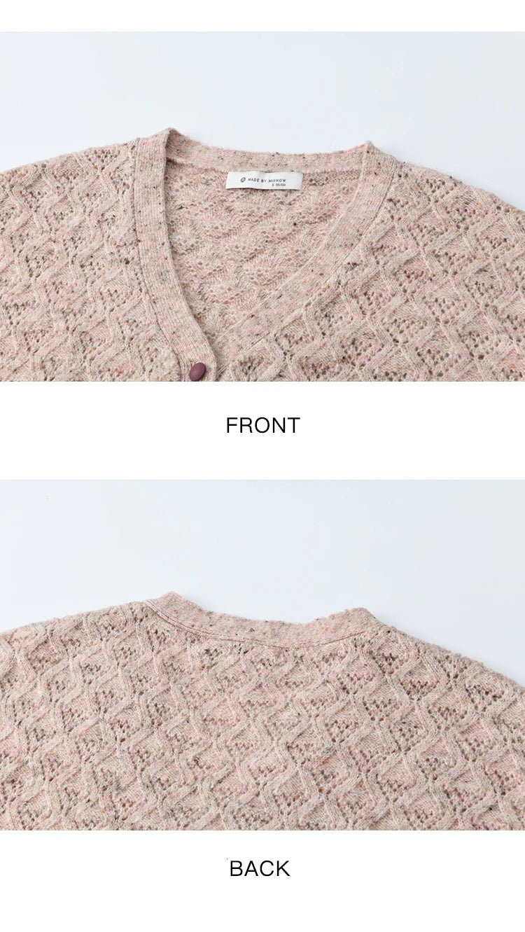Mishow Colorful Dot Argyle Shell Embroidery Cardigan MXE44Z1364
