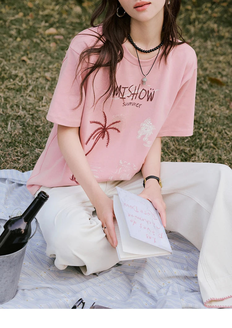 Mishow Coconut Tree Print Holiday Tee MXE31T0516