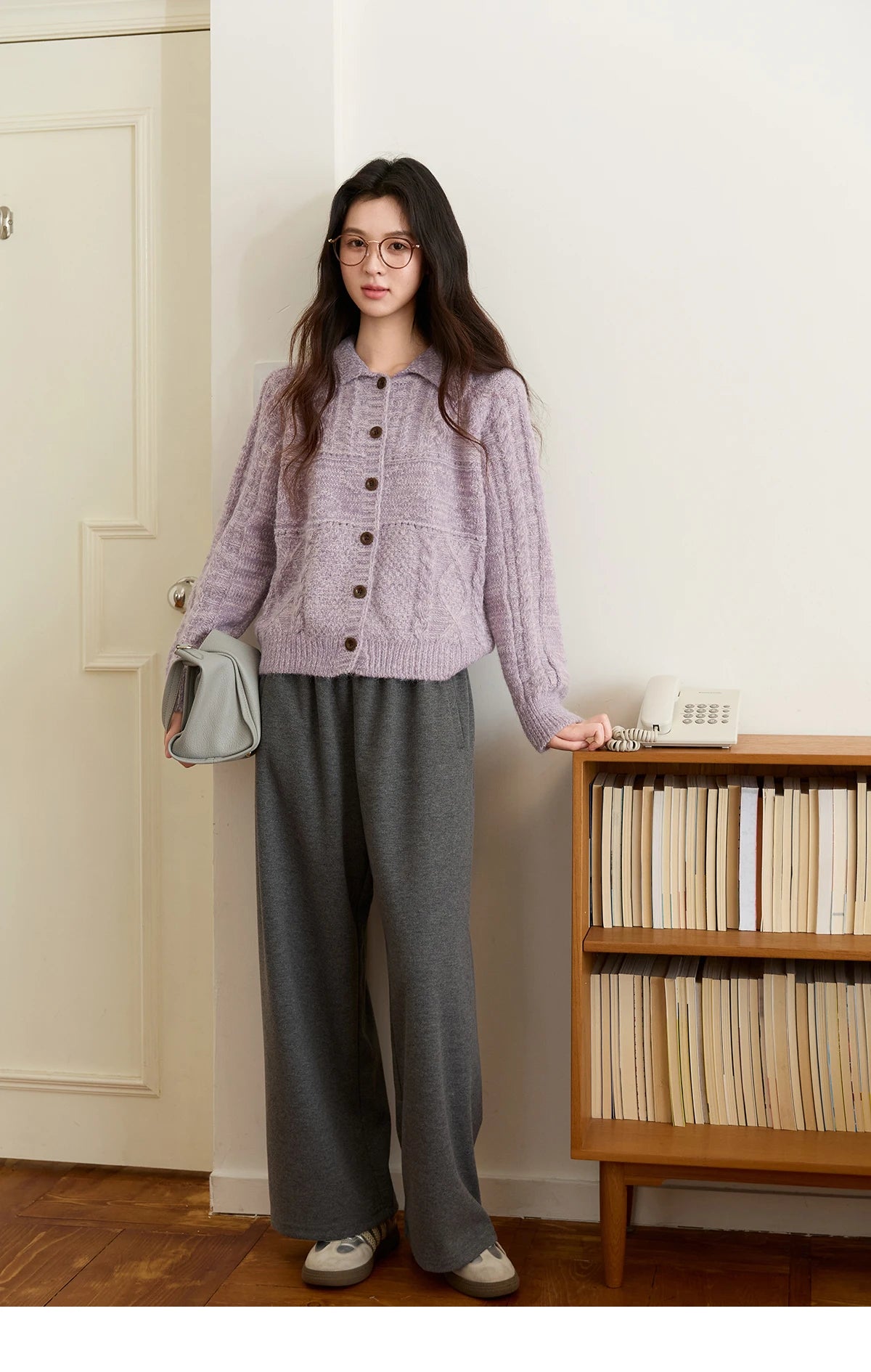 Mishow Simple Turn-Down Collar Knit Cardigan MXE48Z2611