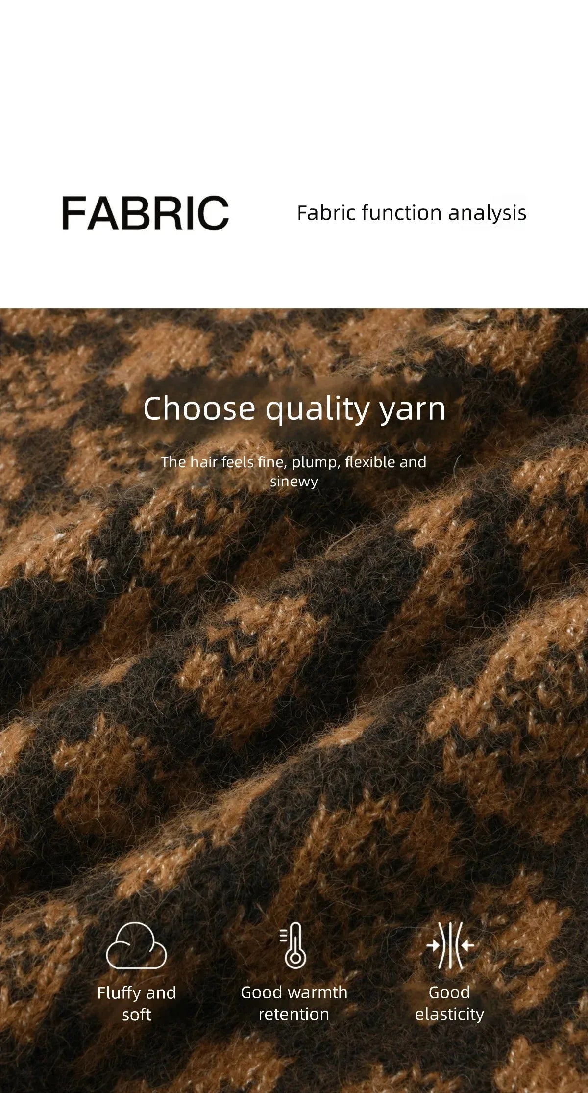Mishow Color Block Leopard Jacquard Half Turtleneck Sweater MXE91Z2839