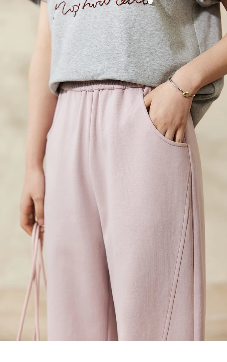 MISHOW Elastic Waist Sweatpants Straight Leg Long Sickle MXE14K0875