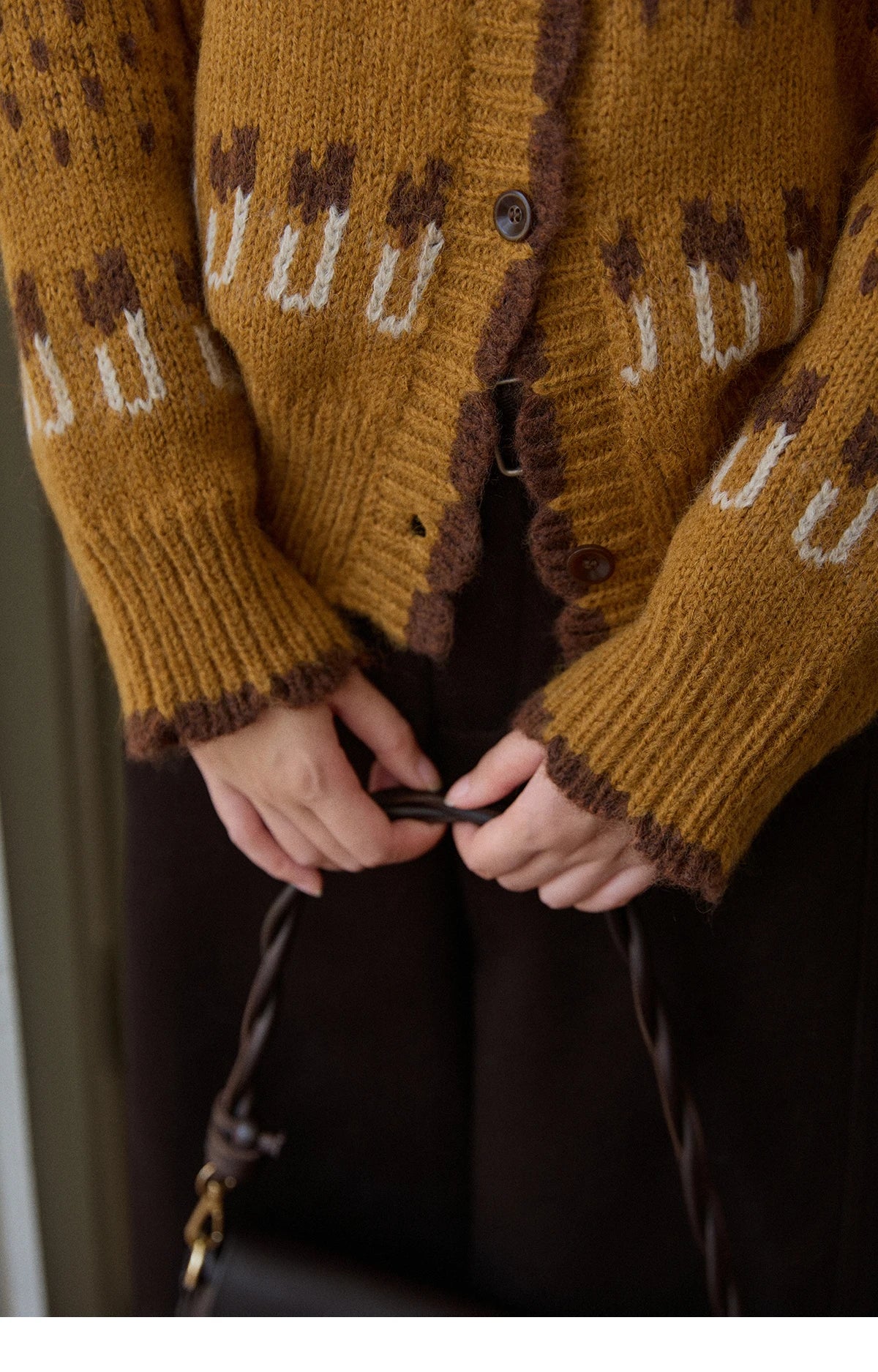 Mishow Turtleneck Fuzzy Cardigan Coat MXE87Z2699