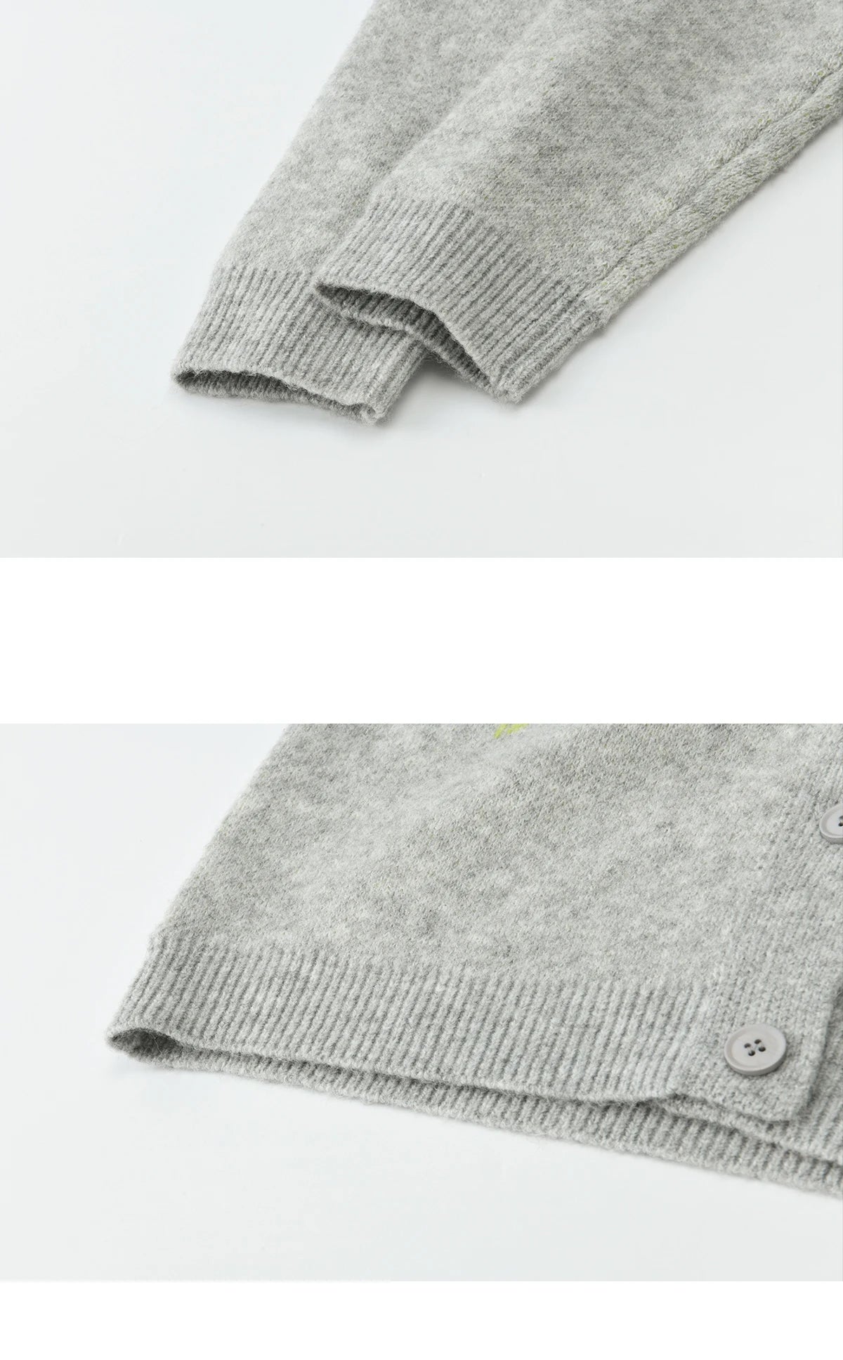 Mishow Gray Flower Embroidery Round Collar Cardigan MXE91Z2836