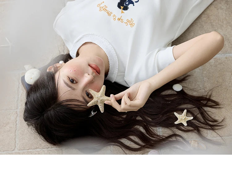 Mishow Dog Embroidered Cartoon Tee MXE33T0540
