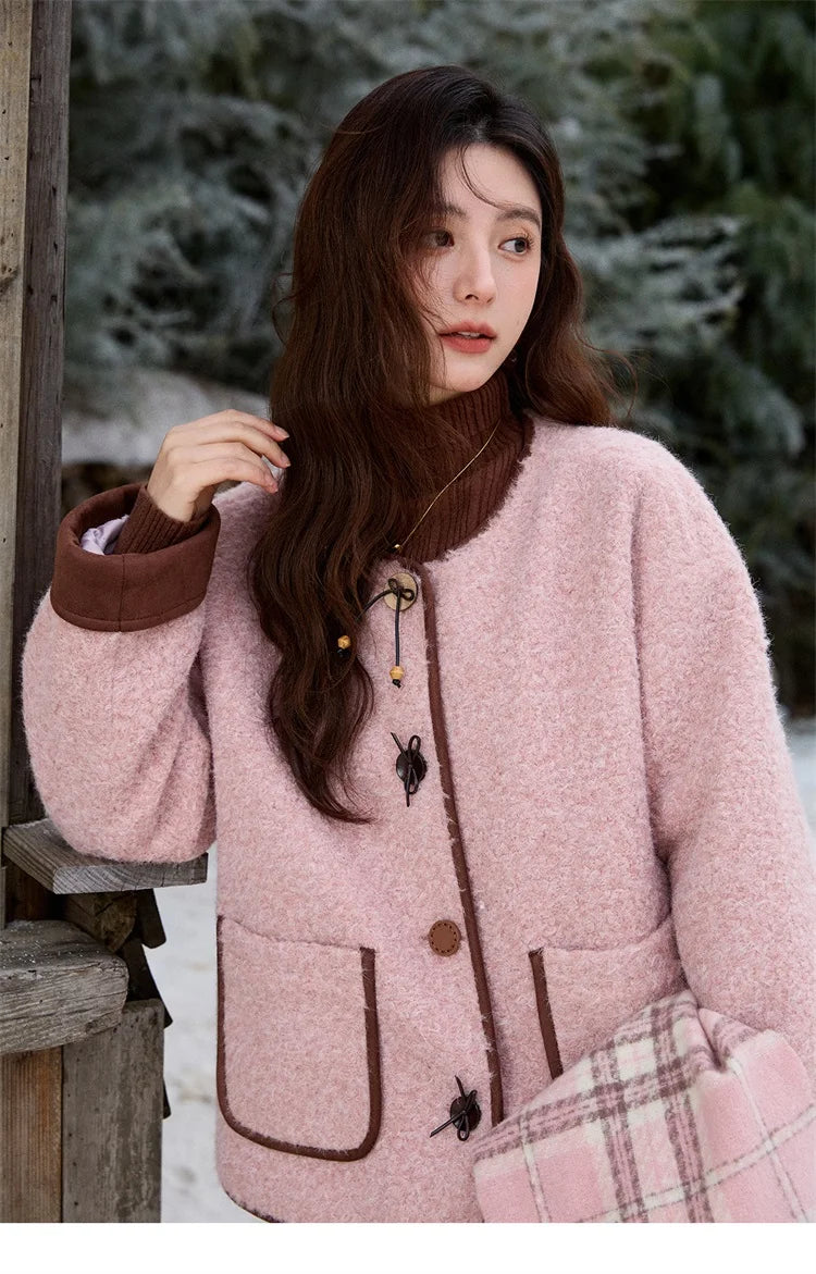 Mishow Cotton Padded Fur Collar Warm Jacket MXE92W0986