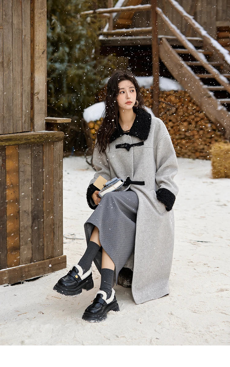 MISHOW High Waist Wave Point Split Skirt A-LINE Midi Zipper MXD58B0630