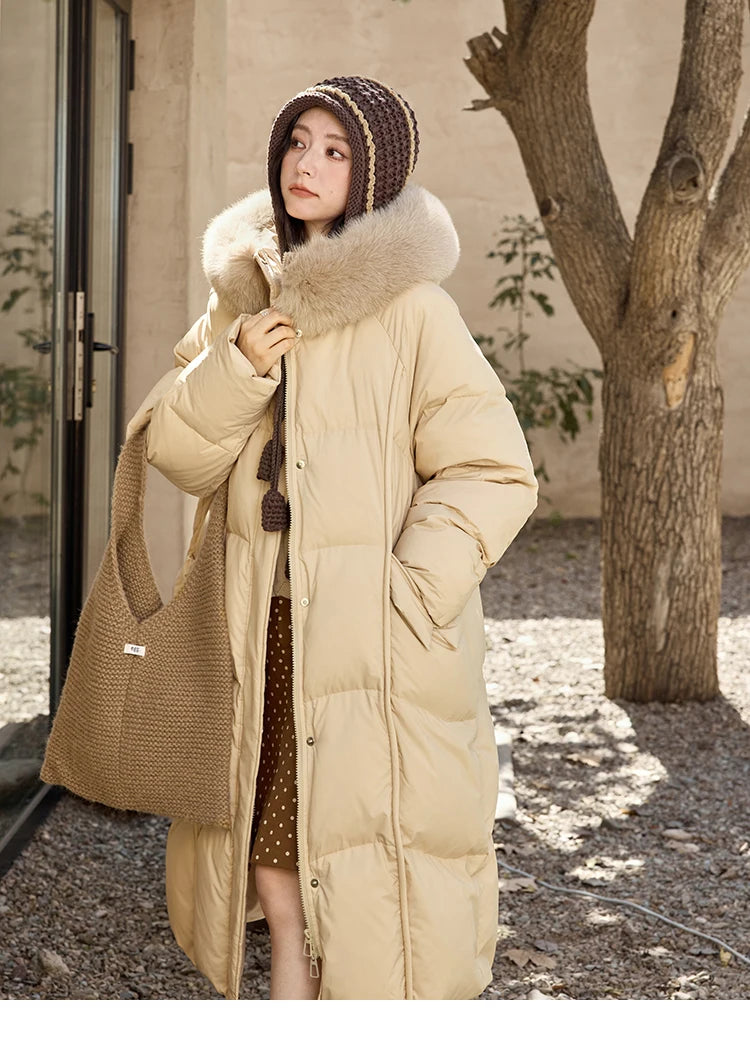 Mishow Hooded Removable Fox Fur Down Coat MXD55Y0052