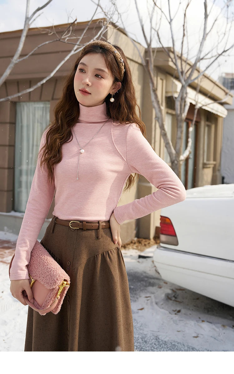 Mishow Mock Neck Bottoming Shirt MXC58Z0290