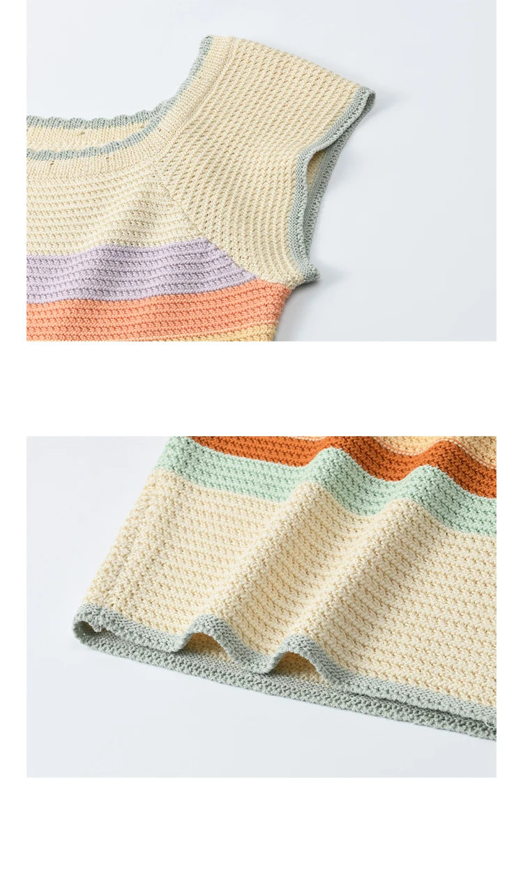 Mishow Striped Round Neck Slim Knit Pullover MXE31Z1222