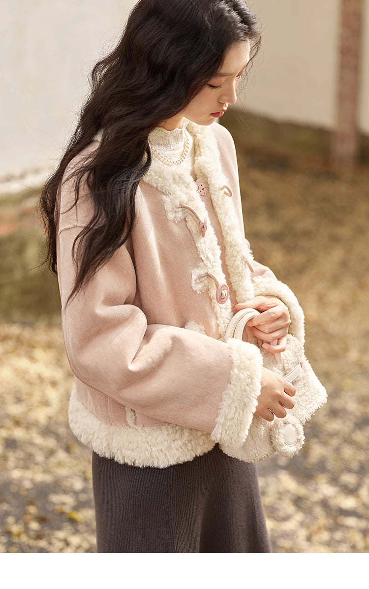 MISHOW Double Face Fur Coat Suede Splicing Fleece Warm MXD55W0646