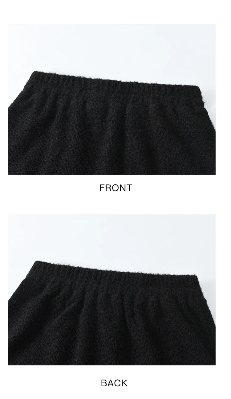 MISHOW Splicing Knitted Skirt Lace Loose Pleated Long MXD59B0632