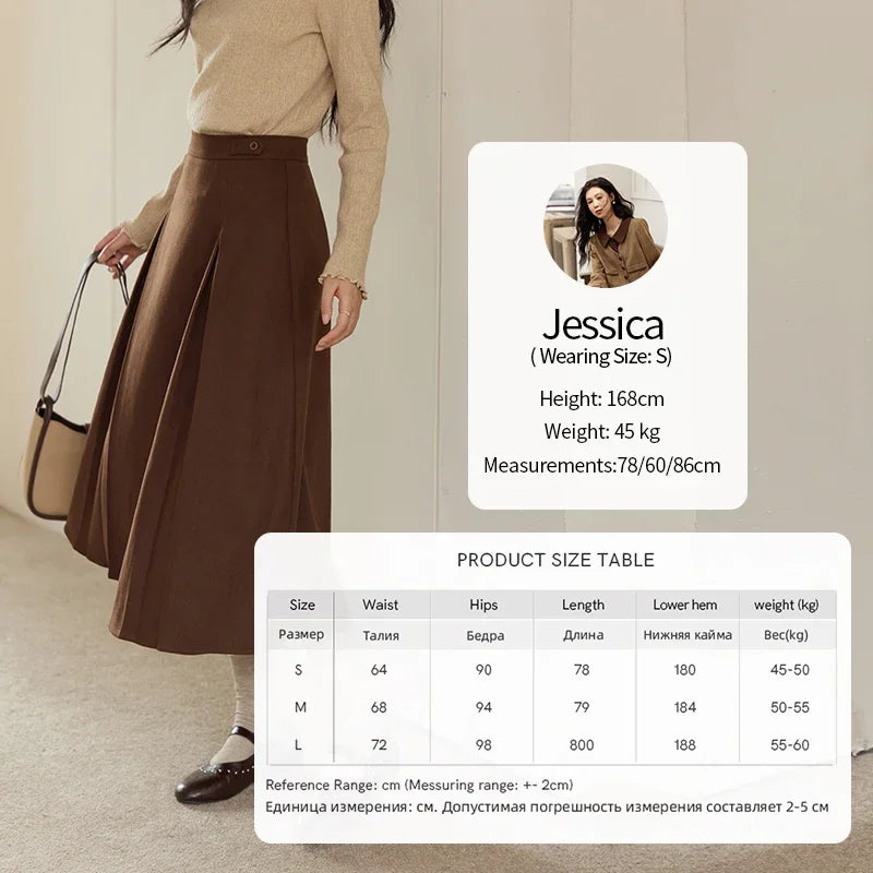 Mishow Plaid Tweed Jacket & Pleated Midi Skirt Set MXD46W0460