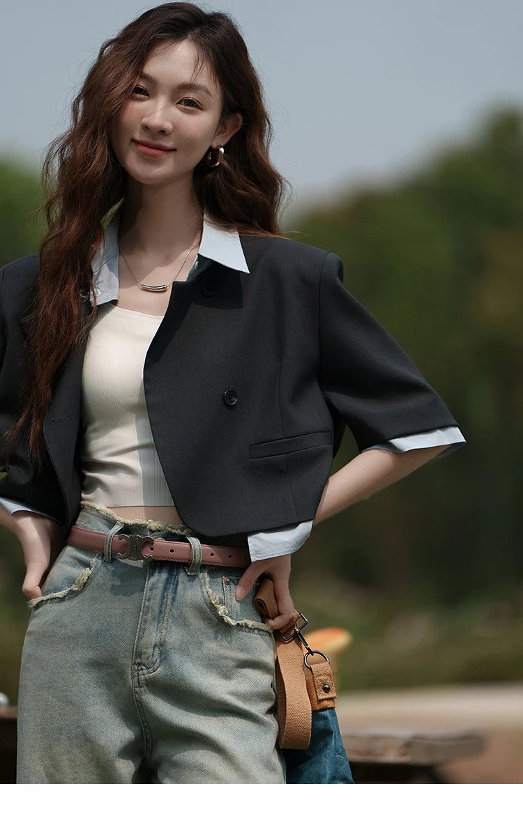 Mishow Fake Two Short Suit Jacket MXC33W0016