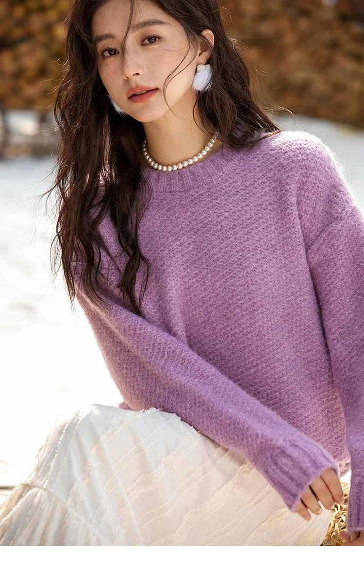 Mishow Oversized Sweater with Matching Bag MXD57Z1083