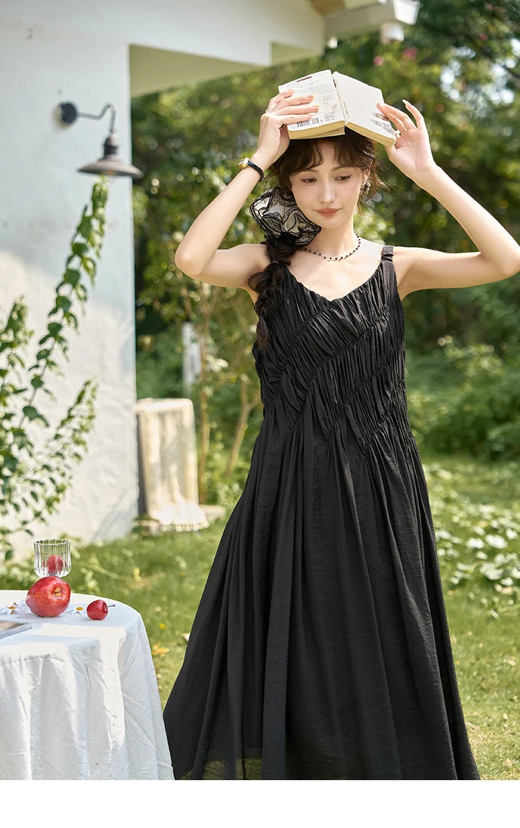 MISHOW French Pleated Suspender Dress MXD26L1939