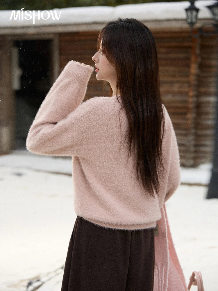 Mishow Elegant Handmade Crochet Bowknot Sweater MXE87Z2679