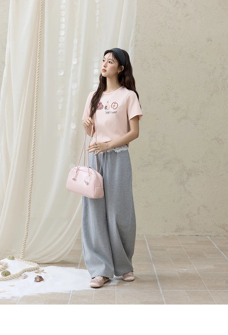Mishow Cartoon Print Slim Office Tee MXE33T0500
