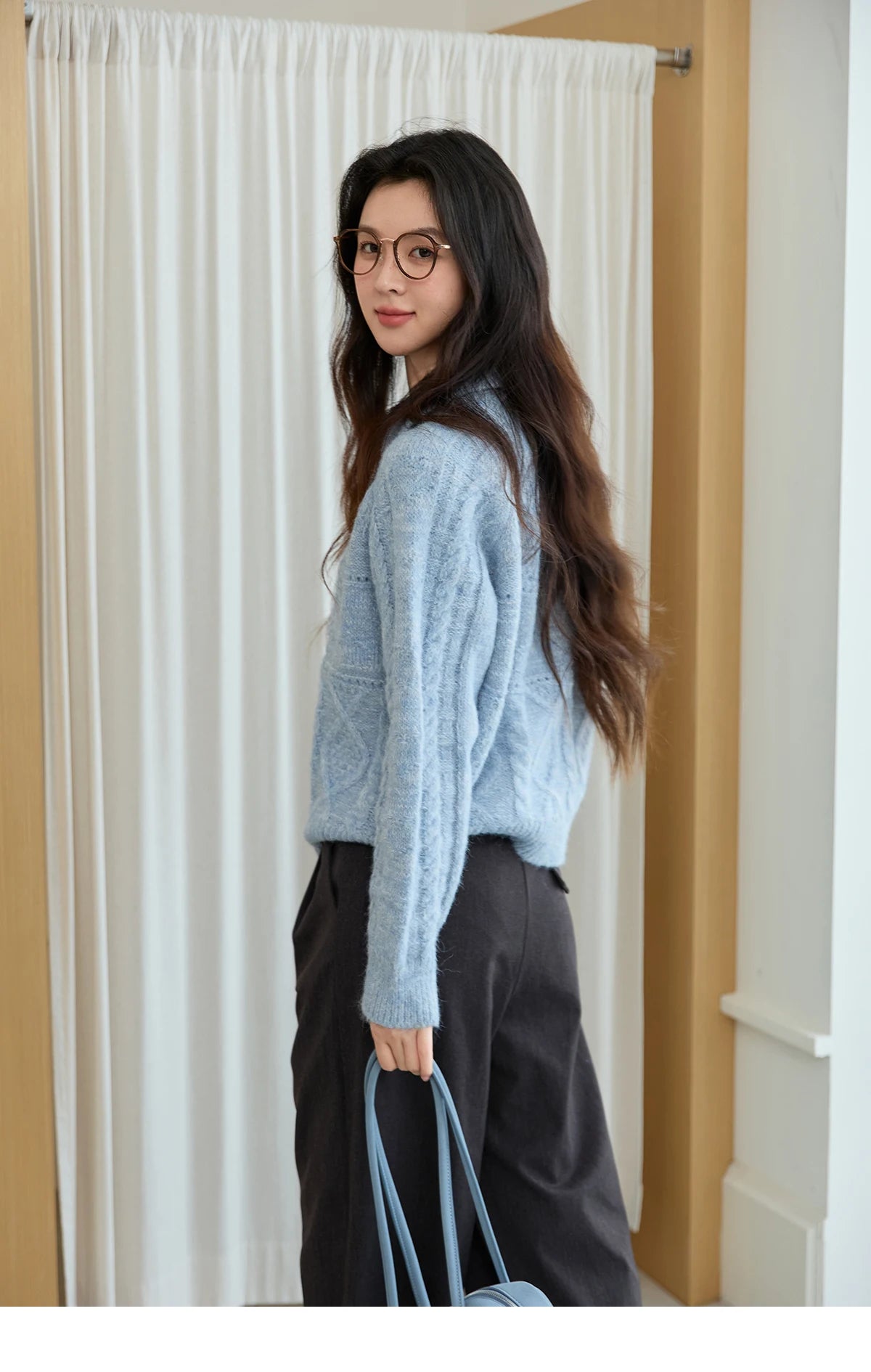 Mishow Simple Turn-Down Collar Knit Cardigan MXE48Z2611