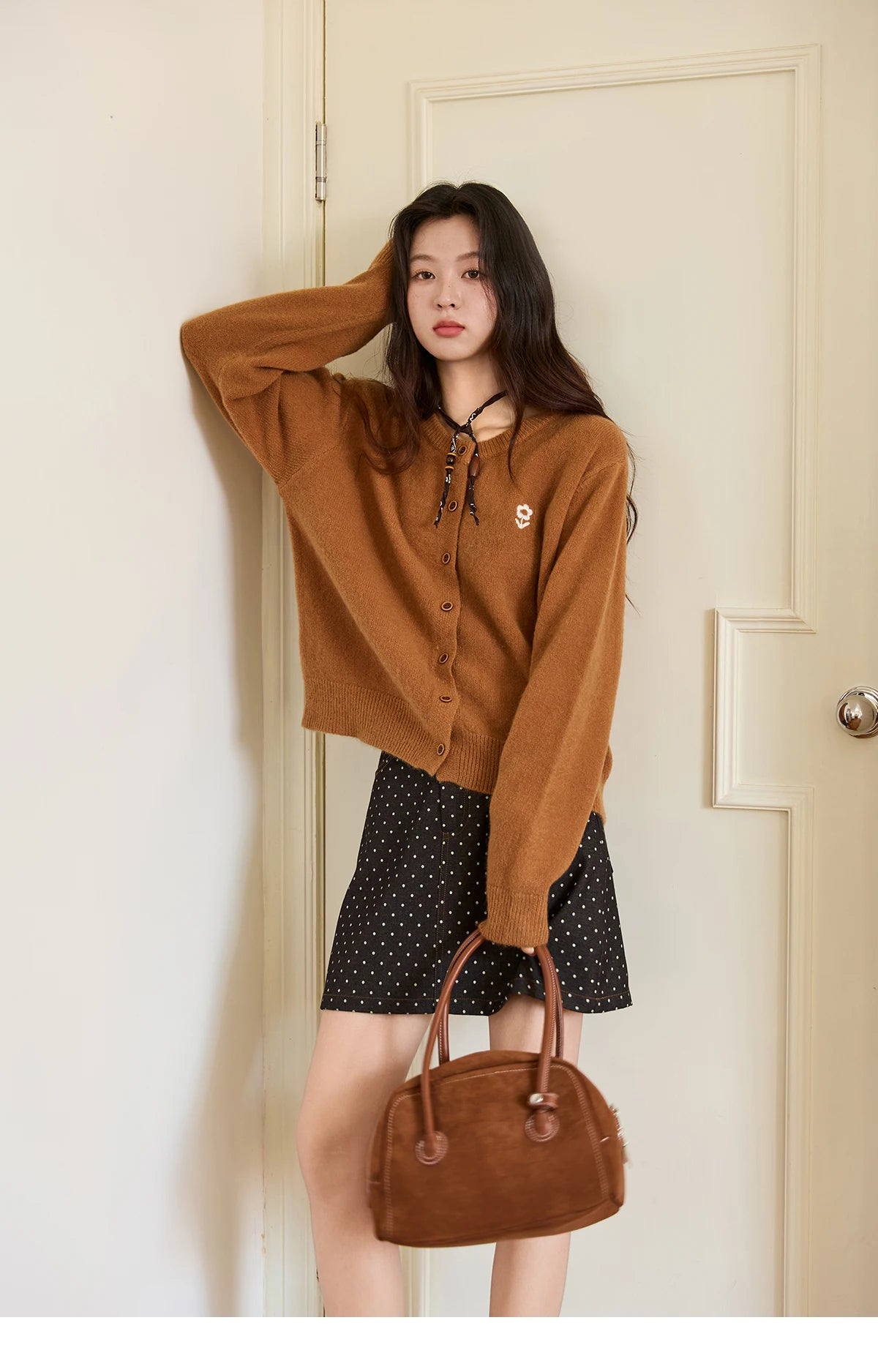 Mishow Retro Flower Embroidery Buckle Cardigan MXE46Z2588