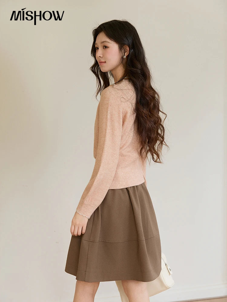 Mishow Floral Embroidery V-Neck Slim Cardigan MXF11Z2917