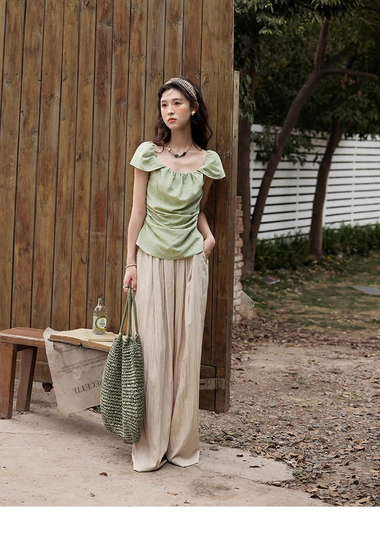 MISHOW High Waist Elastic Wide Leg Pants Slimming MXE31K0920