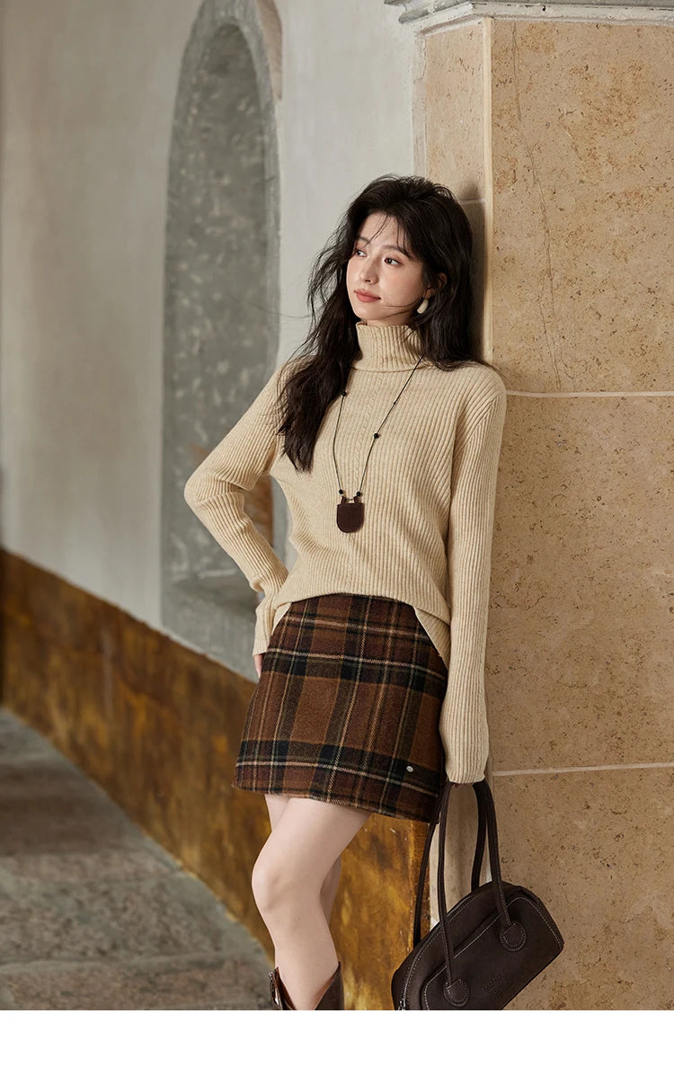 Mishow Leather Fur Lamb Wool Spliced Jacket MXD56W0538