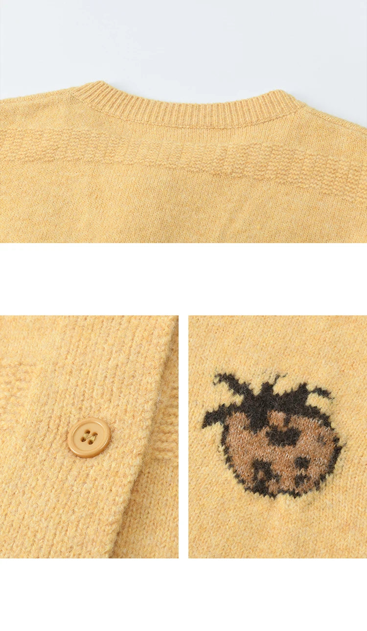 Mishow Funny Pineapple Jacquard Round Neck Cardigan MXE87Z2752