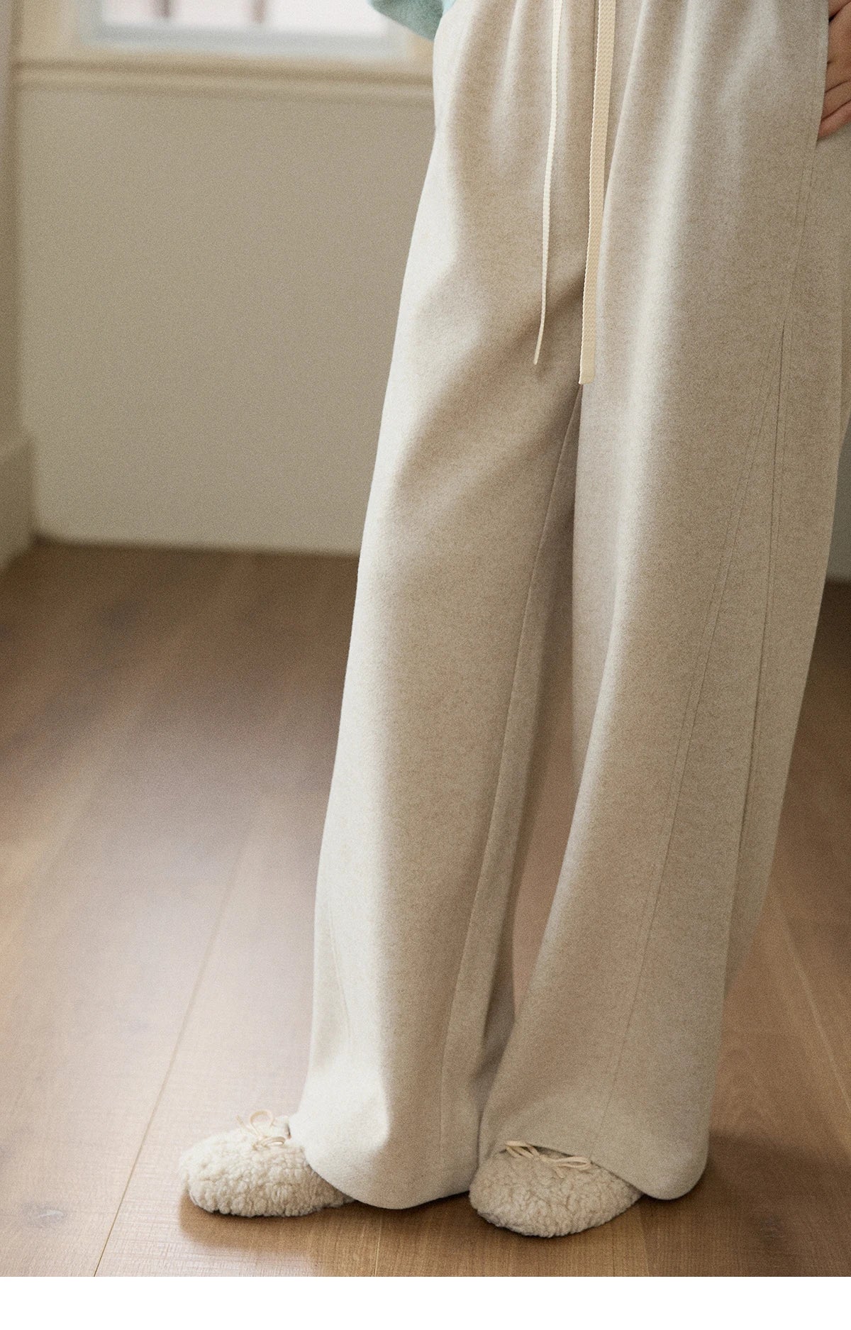 MISHOW Wide-Leg Pants High Waist Straight Lace-Up Loose MXE89K1100