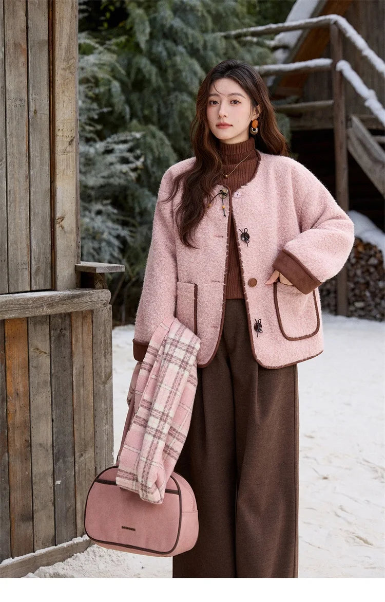 Mishow Cotton Padded Fur Collar Warm Jacket MXE92W0986