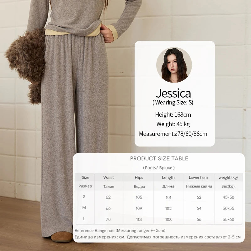 MISHOW Elastic Waist Casual Pants Loose Wide Leg Trousers MXE89K1119
